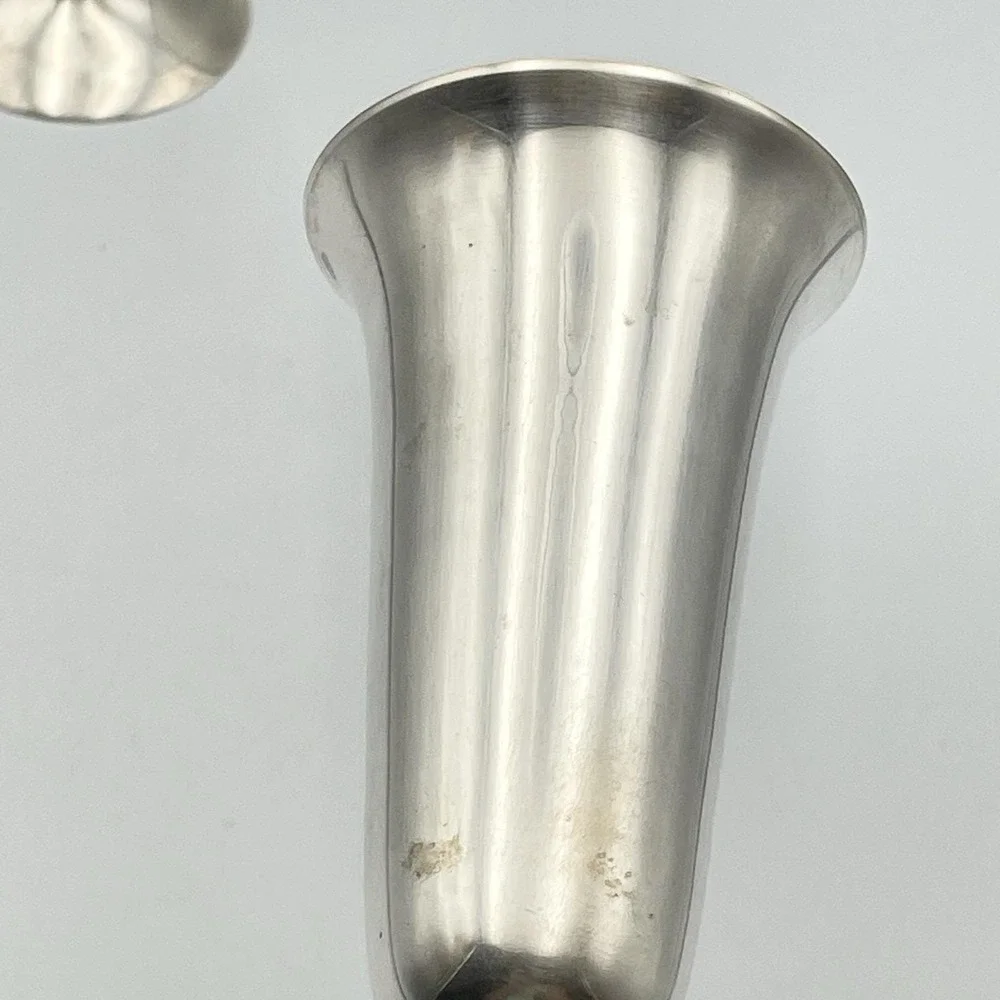Vintage 1970s International Silver Co 745 Silver Plated Champagne Flutes Pair